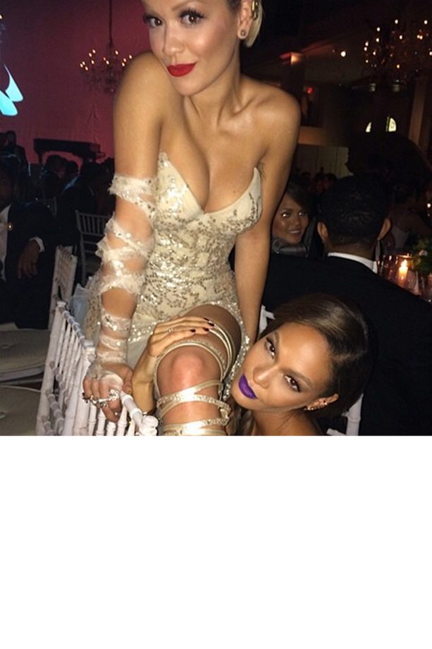 Rita Ora Plays Model Pile-Up With Joan Smalls At The Met Ball, 2014