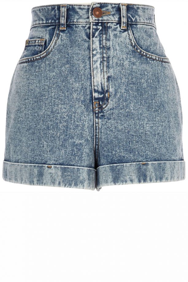 River Island Acid Wash High Waisted Denim Shorts, £30