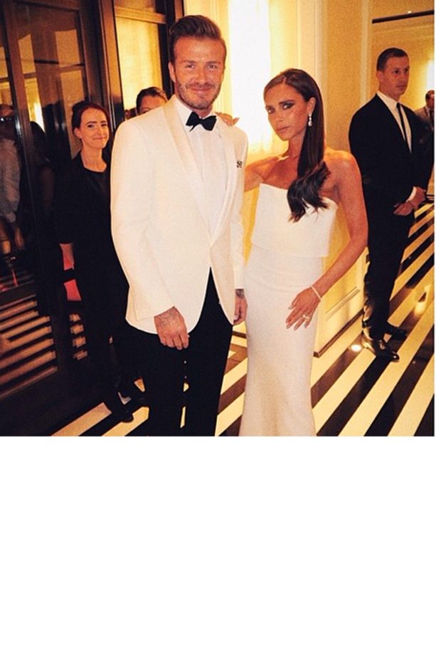 David Beckham And Victoria Beckham Go Matchy-Matchy In Monochrome At The Met Ball, 2014