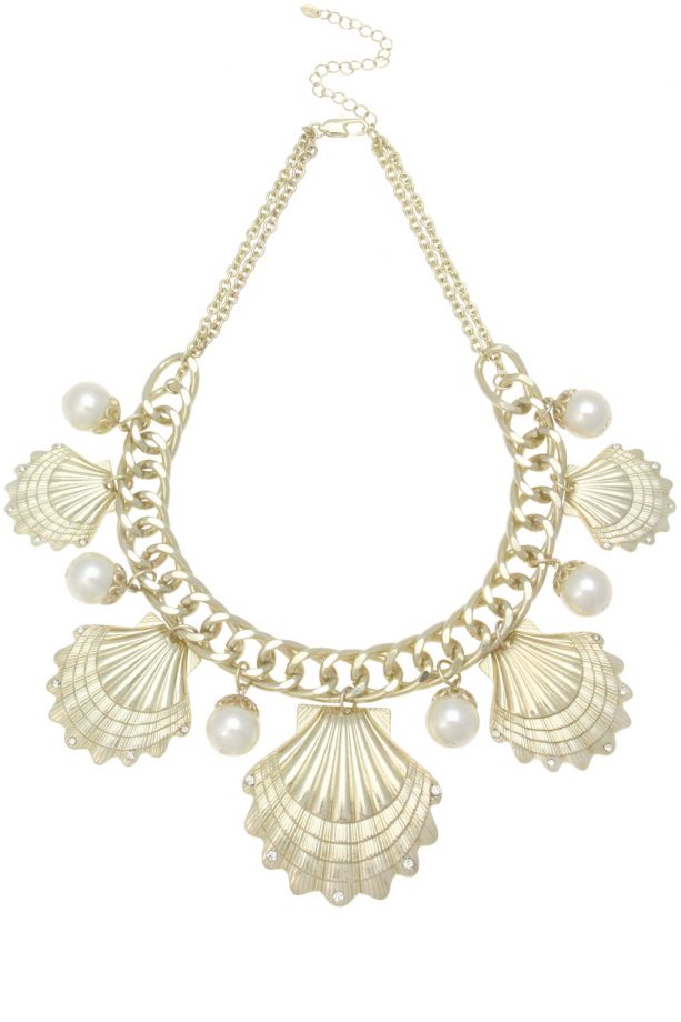 Oasis SS14 Shell And Pearl Necklace, £22