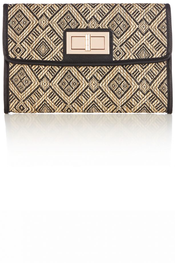 Oasis SS14 Straw Weave Clutch, £20