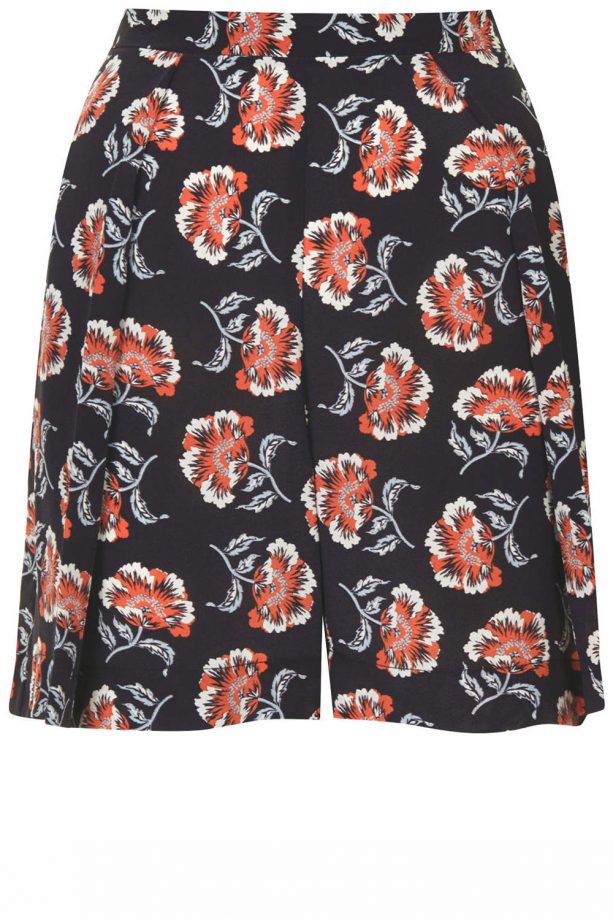 Topshop Navy Floral Shorts By Boutique, £70