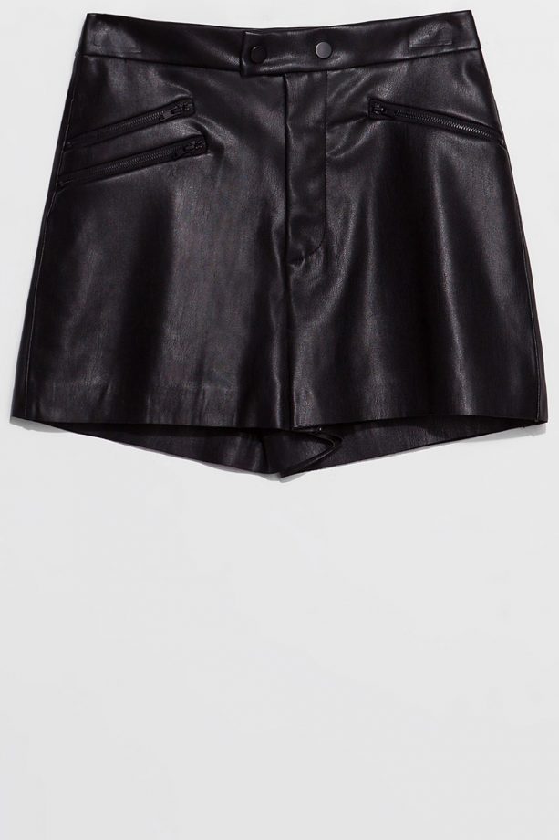 Zara Leather Look Shorts, £29.99