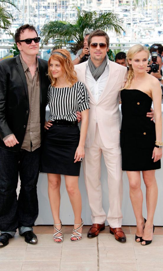 Diane Kruger, Melanie Laurent, Brad Pitt And Quentin Tarantino At Cannes Film Festival, 2009