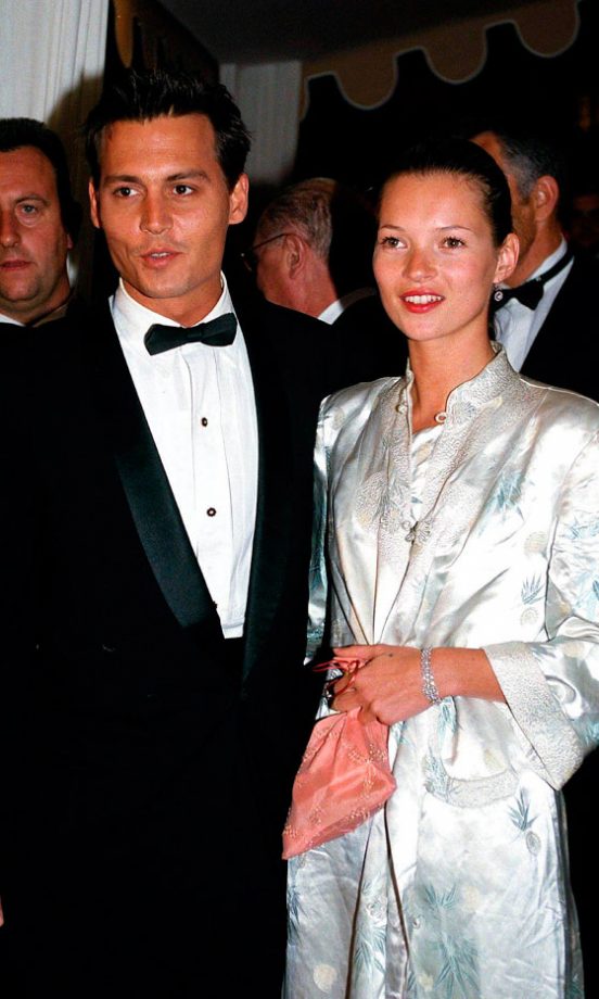 Kate Moss In Giorgio Armani, With Johnny Depp At Cannes Film Festival, 1997