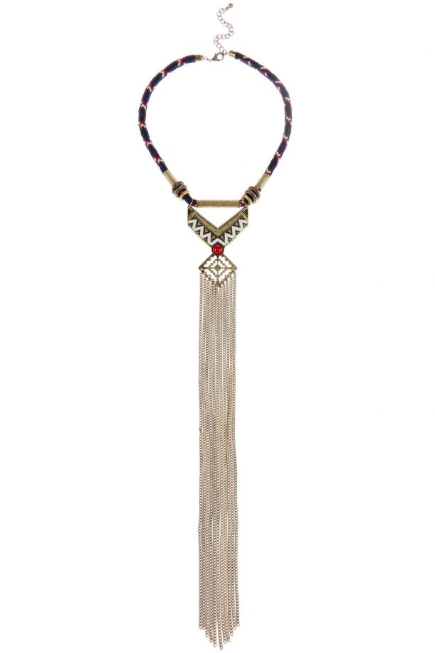 Primark Navy Gold Necklace