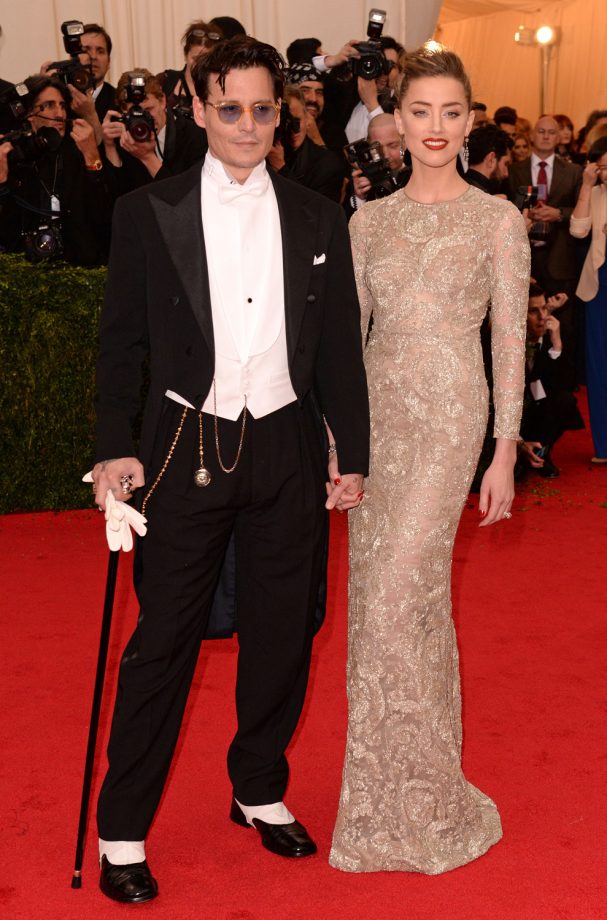 Jonny Depp And Amber Heard At The Met Ball, 2014