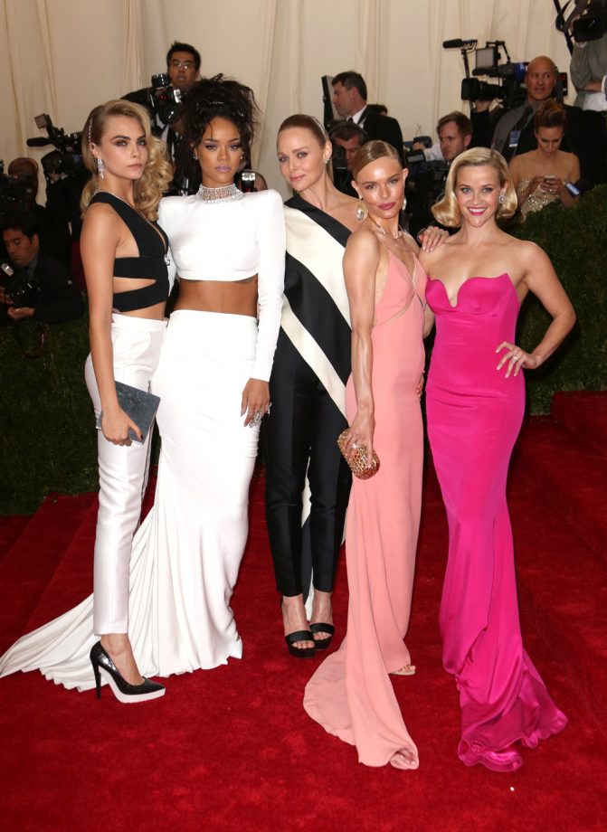 Cara Delevingne, Rihanna, Stella McCartney, Kate Bosworth And Reese Witherspoon At The Met Ball, 2014
