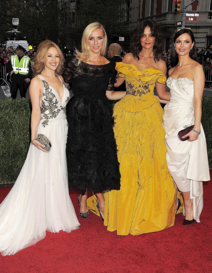 Kylie Minogue, Katie Holmes And Georgina Chapman At The Met Ball, 2014