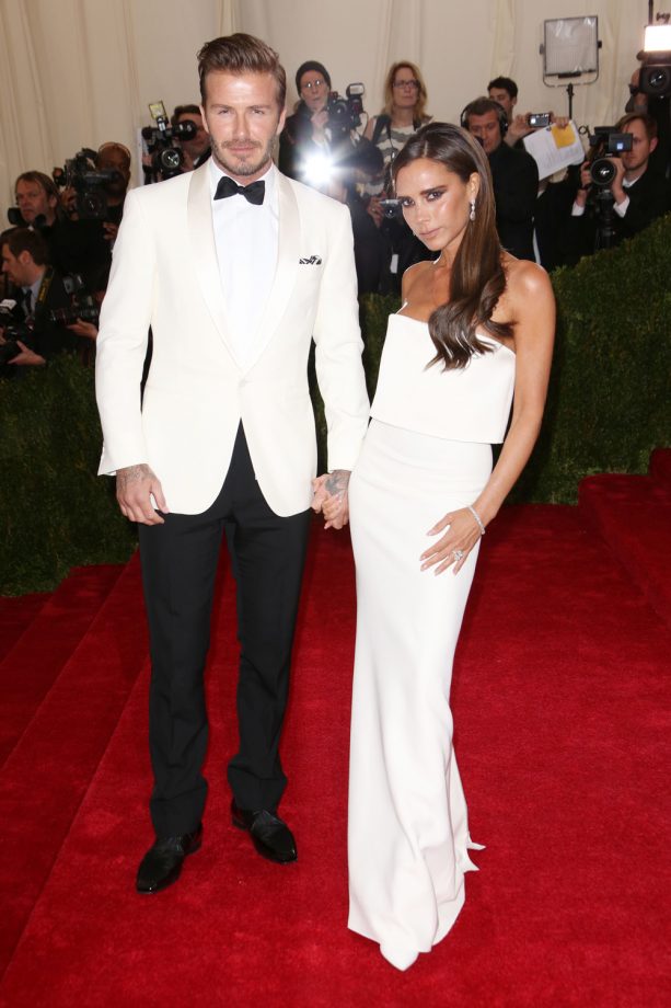 David And Victoria Beckham At The Met Ball, 2014