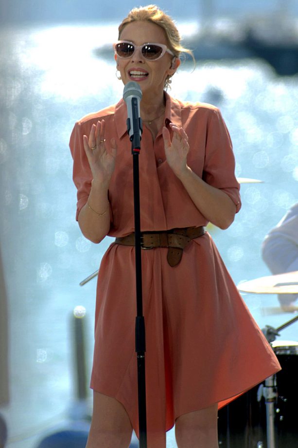 Kylie Minogue Filming 'La Grand Journal' At Cannes Film Festival, 2014