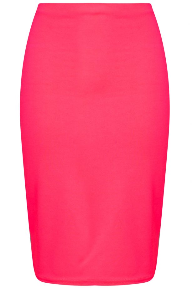 Missguided Candace Neon Pink Scuba Skirt, £9.99