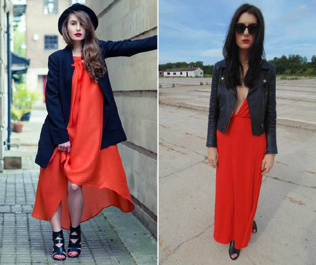 The long red dress promises to see us through summer – just add black accessories