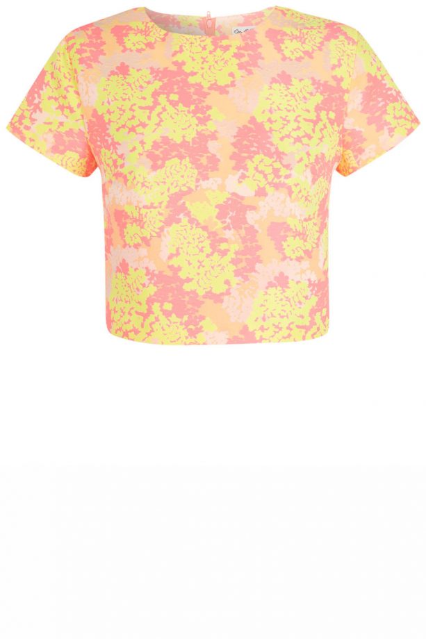 Miss Selfridge Neon Floral Crop Tee, £35