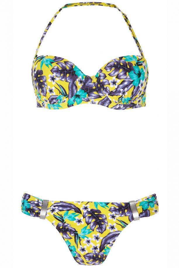 Littlewoods Myleene Klass Tropical Print Bikini Top, £22 And Briefs, £17