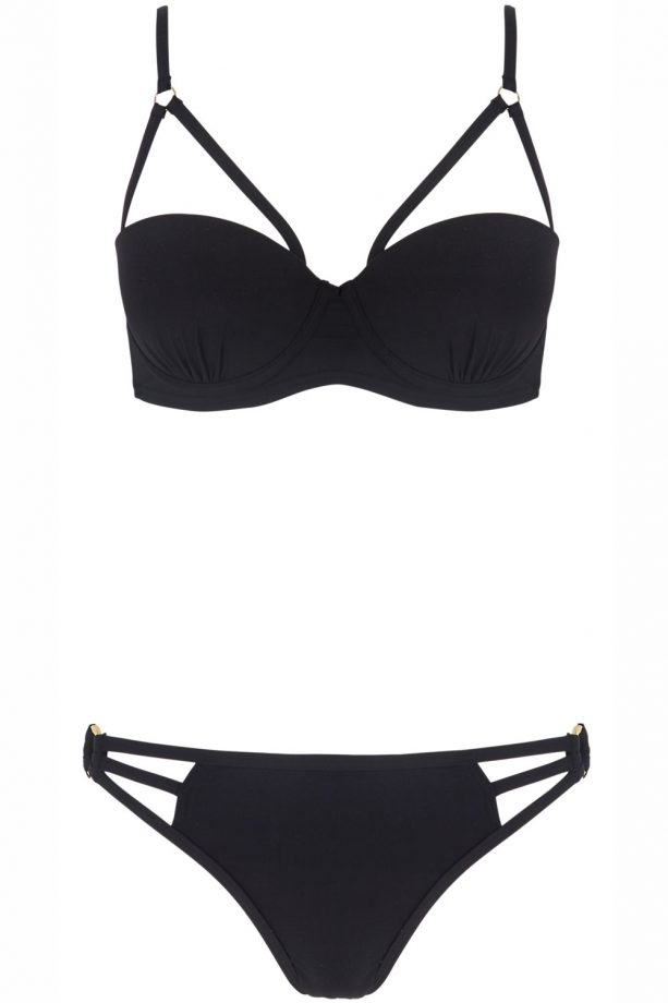 Littlewoods Myleene Klass Underwired Strapping Bikini Top, 22 And Briefs, £17