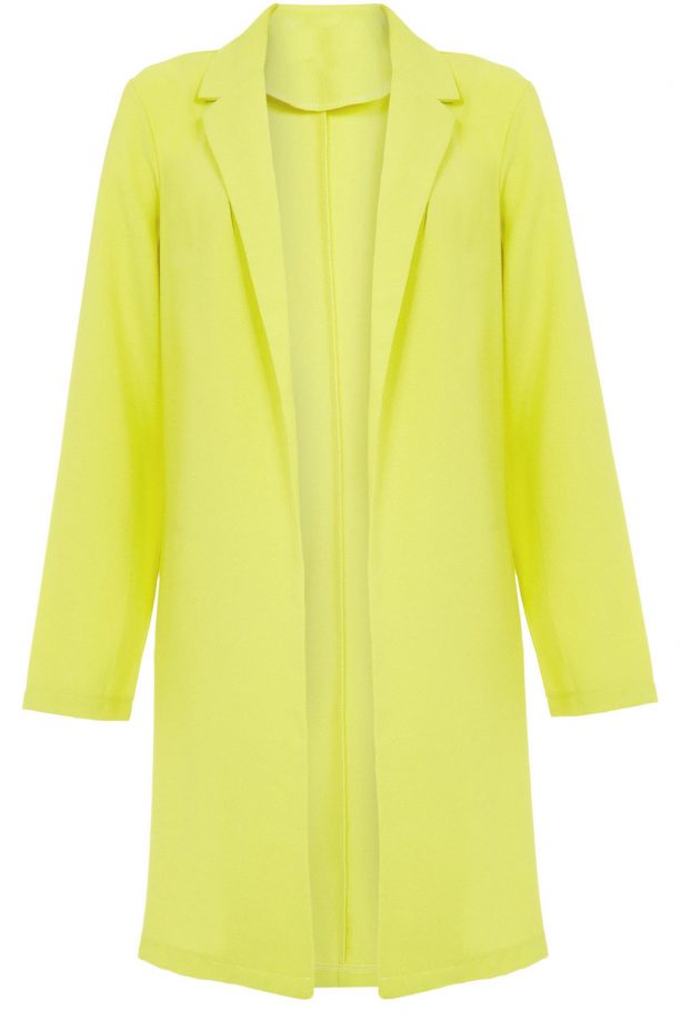 New Look Neon Crepe Longline Blazer, £24.99