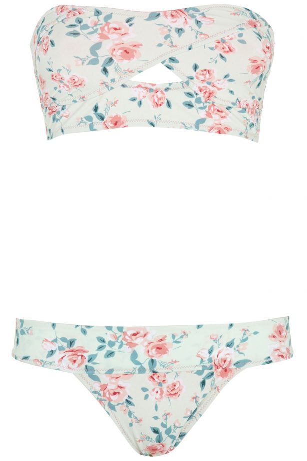 Primark Floral Peephole Longline Bandeau, £4 And Pants, £3