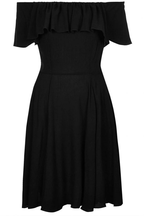Topshop Crinkle Bardot Skater Dress, £36