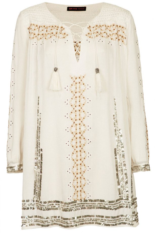 Topshop Embroidered Smock Dress By Kate Moss, £85
