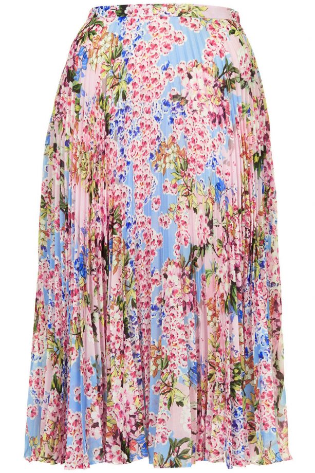 Topshop Floral Pleat Midi Skirt, £45