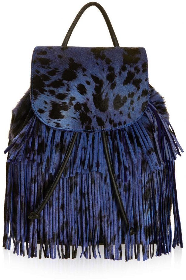Topshop Premium Leopard Pony Backpack, £100