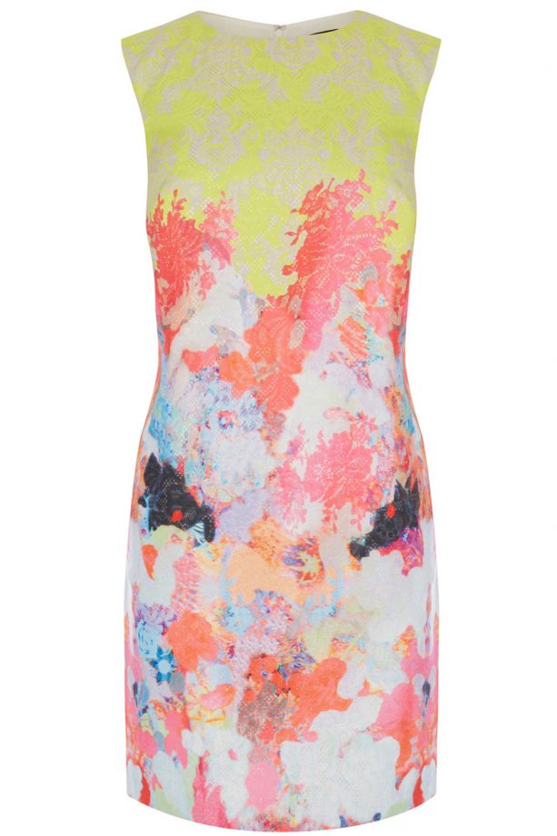 Warehouse Fluro Print Jacquard Dress, £85