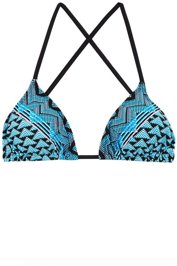 Warehouse Sketchy Tribal Print Bikini Top, £16