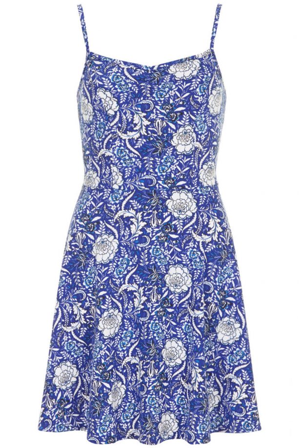 Dorothy Perkins Blue Deco Print Camisole Dress, £16