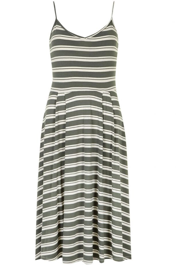 Dorothy Perkins Khaki Stripe Dress, £20