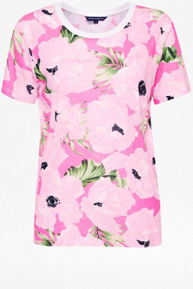 French Connection Holiday Poppy Cotton T-Shirt, £35