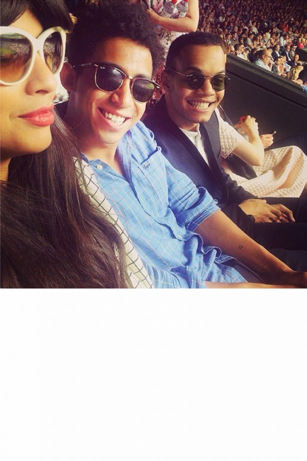 Jameela Jamil Joins Rizzle Kicks On Centre Court At Wimbledon, 2014