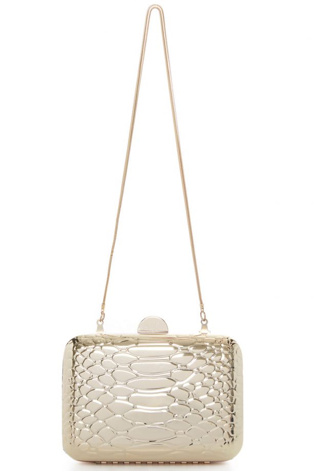 Primark Limited Edition Metal Gold Hard Case Clutch, £12
