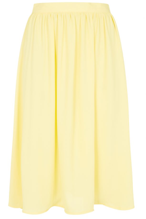 Primark High Summer 2014 Lemon Crepe Midi Skirt, £10