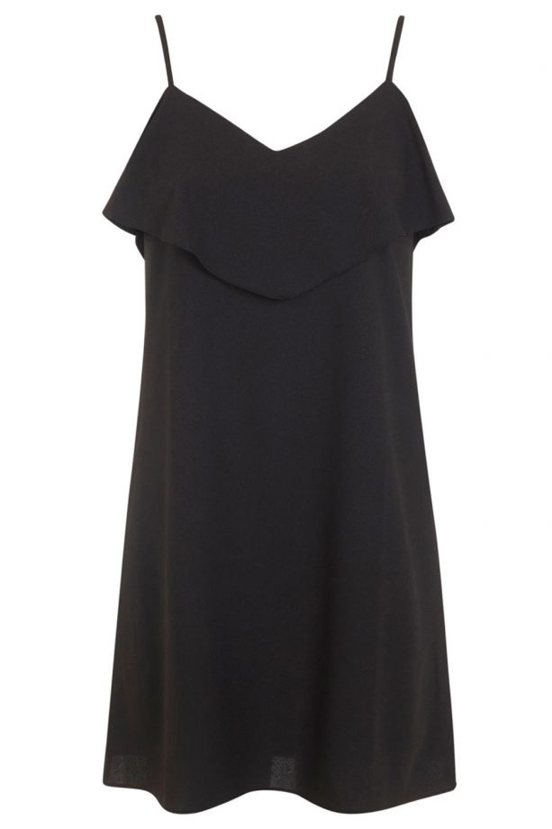 Miss Selfridge Black Frill Slip, £25