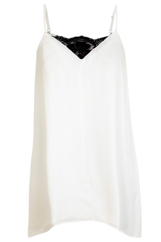 Miss Selfridge Ivory Drop Back Camisole, £25