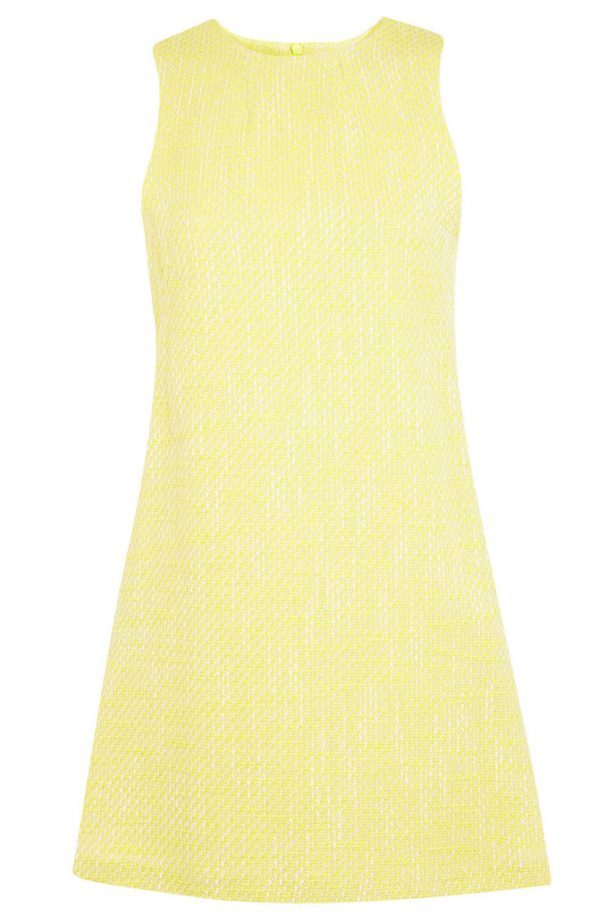 Miss Selfridge Yellow Boucle Dress, £45
