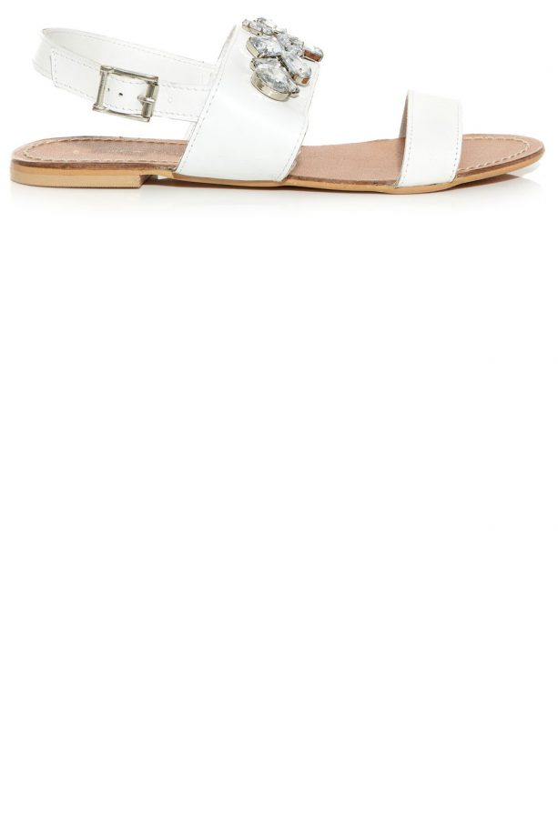 New Look White Jewelled Strap Sandals, £29.99