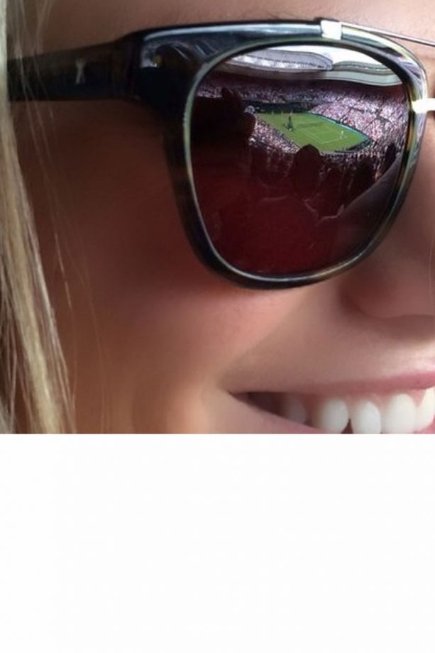 Pixie Lott Keeps Her Eye On Court At Wimbledon, 2014
