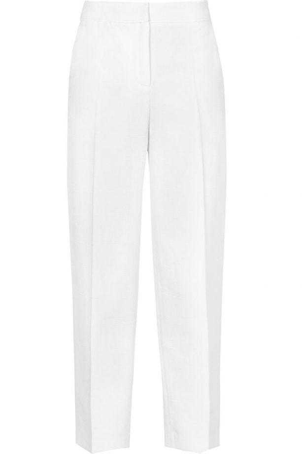 Reiss Luzia White Textured Trousers, £85