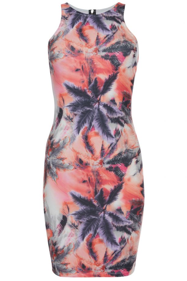 Primark High Summer 2014 Ribbed Palm Tree Print Bodycon Dress, £13