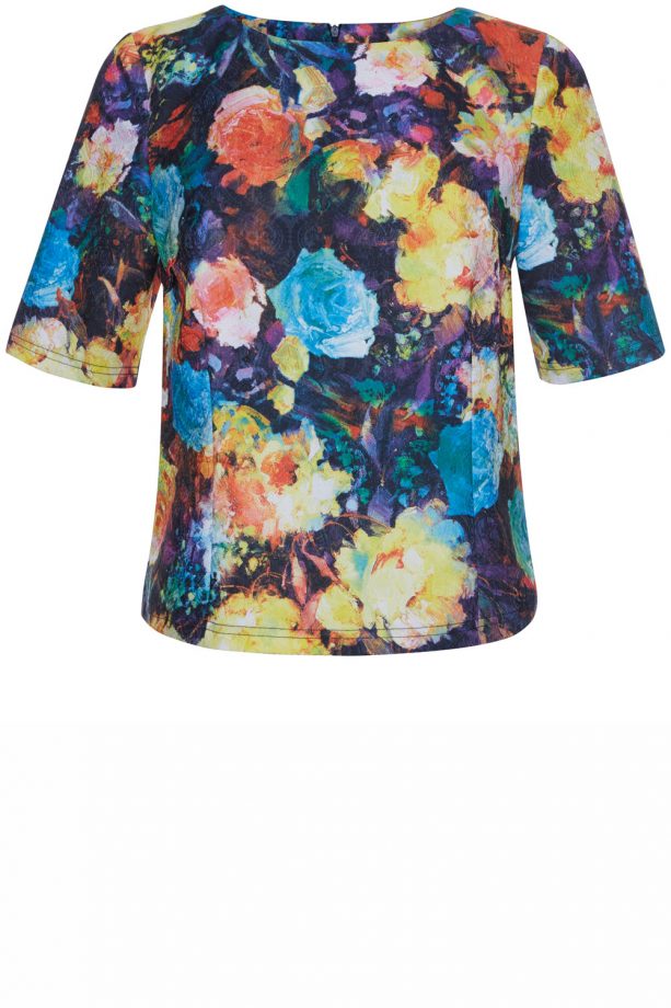 Primark High Summer 2014 Textured Painted Floral Top, £12