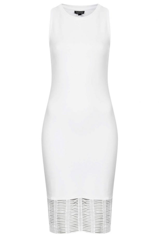 Topshop Fishnet Racer Hem Bodycon Dress, £26