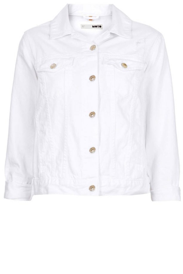Topshop Moto White Denim Jacket, £45