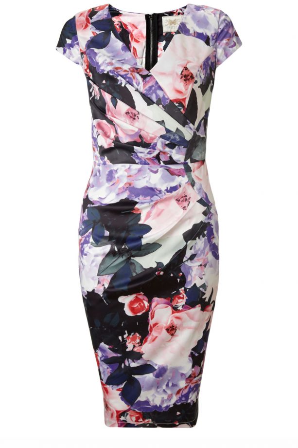 Lipsy Lucy Watson VIP Pleated Floral Shift Dress, £95