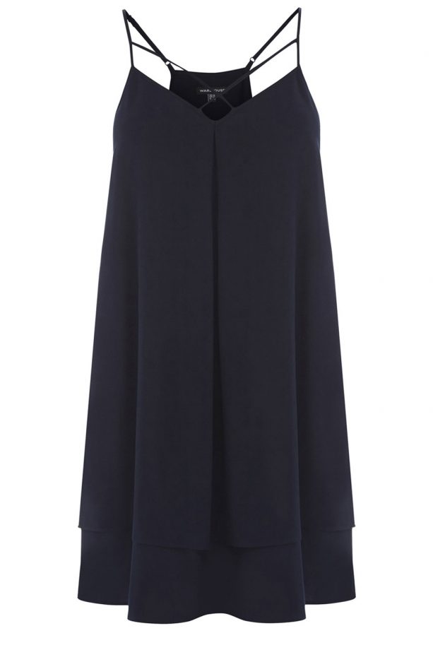 Warehouse Double Layer Blue Cami Dress, £30
