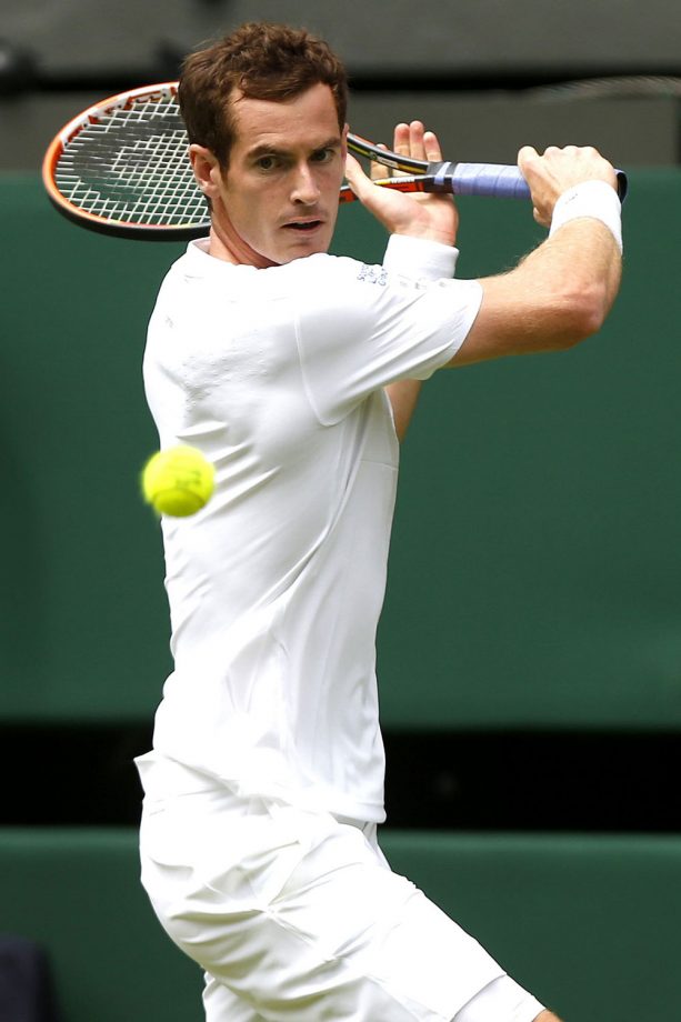 Andy Murray Gets Set To Win At Wimbledon, 2014