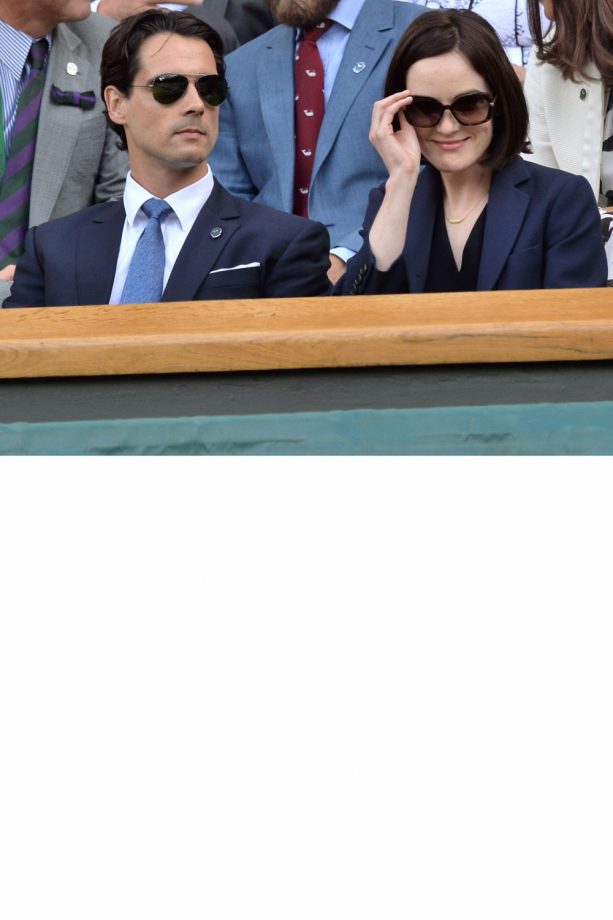 Michelle Dockery And Boyfriend John Dineen Enjoy The Sun At Wimbledon, 2014
