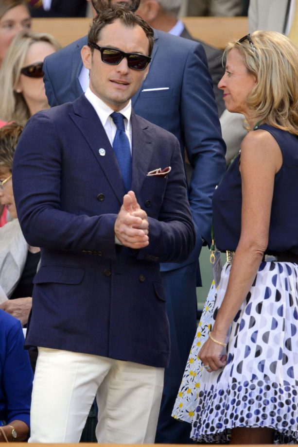 Jude Law Does A Mix And Match Suit Like A Pro At Wimbledon, 2014