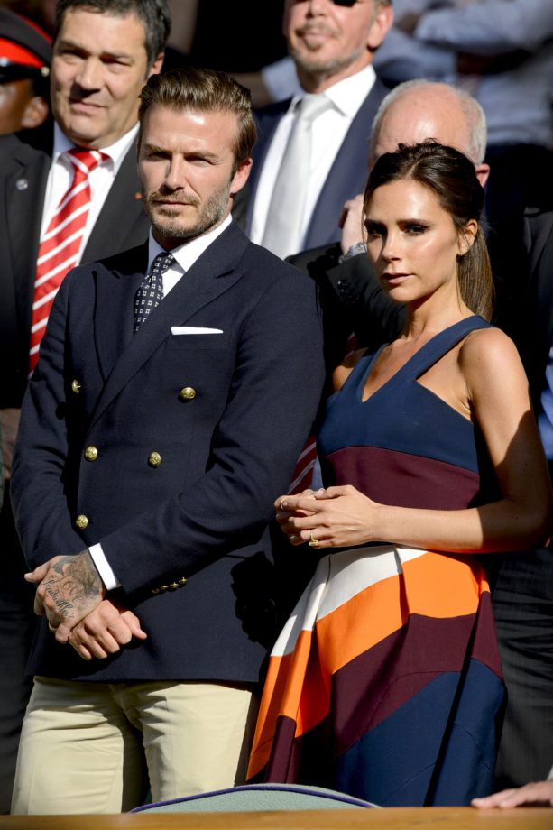 David And Victoria Beckham Step Out For The Wimbledon Tennis Championships, 2014